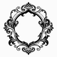 Elegant Vintage Ornate Frame Design with Flourishes and Swirls vector