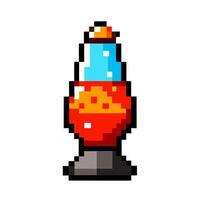 Retro Pixel Art Lava Lamp with Vibrant Colors and Vintage Style vector