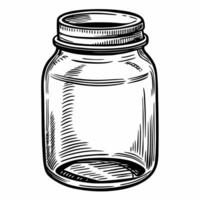 Hand Drawn Vintage Mason Jar Illustration for Rustic and Eco Friendly Designs vector