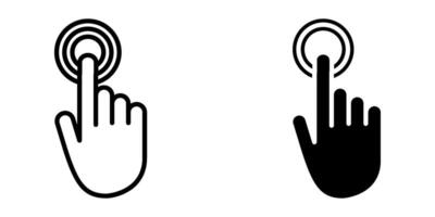 Click selection Icon set. Symbol isolated white background. illustration. color editable. vector