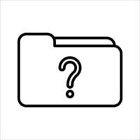 Unknown folder Icon Symbol isolated white background. illustration. color editable. vector
