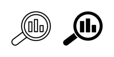 Set of analytic Icon set. Symbol isolated white background. illustration. color editable. vector