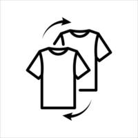 Change clothes Icon. Symbol isolated white background. illustration. color editable. vector