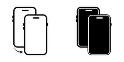 Phone duplicate Icon set. Symbol isolated white background. illustration. color editable. vector