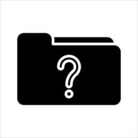 Unknown folder Icon. Symbol isolated white background. illustration. color editable. vector