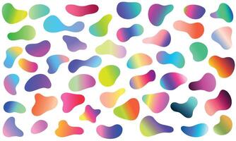 A vibrant set of colorful gradient shapes displayed vector