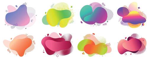 A vibrant collection of colorful abstract shapes vector