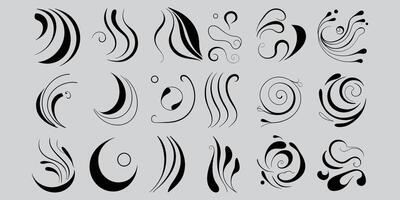 Abstract Curved Line Art A Symphony of Unique Designs vector