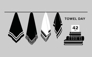 Towel Day Tribute Honoring Douglas Adams with the Iconic Number 42 vector