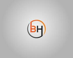 BH Abstract Letter Initial Logo Design Template. vector