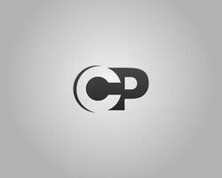 Letter CP Abstract Initial Logo Design Elegant Template. vector