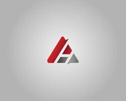 Triangle Letter H Abstract Initial Logo Design Template. vector
