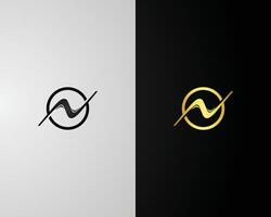 Letter N abstract logo icon design template elements. vector