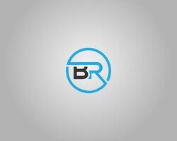 Abstract BR Letter Initial Logo Design Icon Template. vector