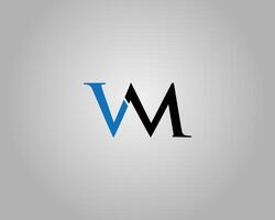 Letter MV or VM abstract logo design icon template vector