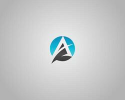 Letter A creative monogram logo design concept template. vector