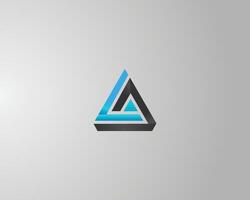 Triangle Letter LA Abstract Logo Design Icon Modern Template. vector