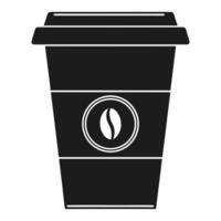 Coffee Cup Icon with Bean Design vector