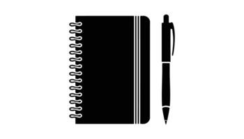 Notebook and Pen Icon for Writing and Notes vector