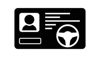 Driver License Icon Illustration for ID Verification and Transportation Concepts vector
