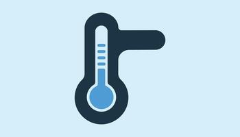 Thermometer with blue color design for temperature measurement vector