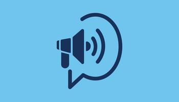 Sound Icon , Speaker with Sound Waves and Chat Bubble vector