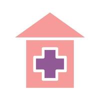 A house with a cross on it vector