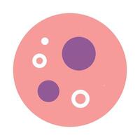 A pink circle with circles and dots on it vector