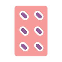 Pill icon in flat style on white background vector