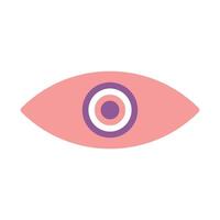 An eye icon with a target in the center vector