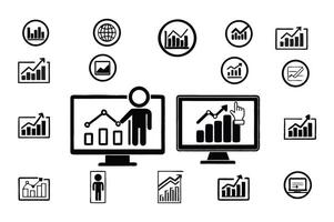 Modern Business Data Analytics Dashboard UI. vector