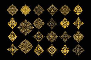 Elegant Luxury Damask Ornament Pattern Design vector