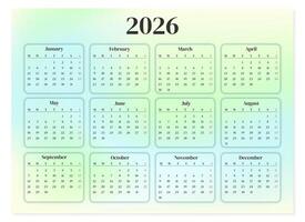 Calendar on green blurred background vector