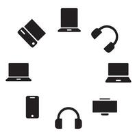 Collection of Technology Devices and Gadgets vector