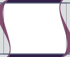Violet and white background color with stripe line and wavy shapes. Suitable for social media post and web internet ads. Frame, boarder for text, picture, advertisement. Empty space. vector