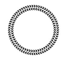 Chevron arrow circle. Chevron shape round frame. Motion direction road border. Triangle arrow sign. Warning repeat stripe. Circle arrow icon. illustration isolated on white background vector