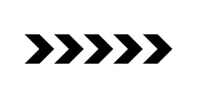 Chevron arrow pattern. Chevron shape line. Motion direction road. Triangle arrow sign. Warning repeat striped. Swipe icon. Design element. illustration isolated on white background vector