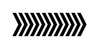 Chevron arrow pattern. Chevron shape line. Motion direction road line. Triangle arrow sign. Warning repeat striped. Swipe icon. Design element. illustration isolated on white background vector