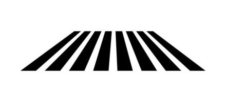 Zebra crosswalk icon. Street road cross sign. Pedestrian icon. Asphalt walk zebra symbol. Road traffic line. Design graphic element. illustration isolated on white background vector