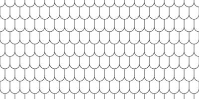 Shingles roof seamless pattern. House roof tile texture. Geometric shape design. Metal construction grid. Fish scale. illustration isolated on white background vector