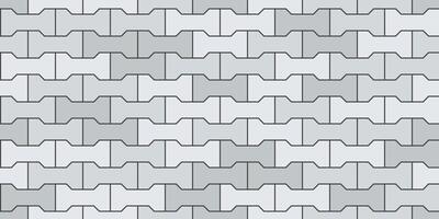 Pavement brick seamless pattern. Sidewalk floor texture. Street paver block road. Geometric brick tiles seamless pattern. illustration isolated on gray background vector