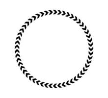 Chevron arrow circle. Chevron shape round frame. Motion direction road border. Triangle arrow sign. Warning repeat stripe. Circle arrow icon. illustration isolated vector