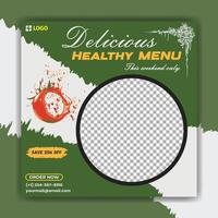 Delicious healthy menu this weekends only. vector