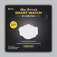 Classic analog watch with durable strap. vector