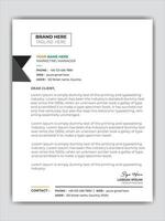 Simple Office Letterhead. CMYK A4 Document. vector