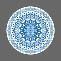 Circular arabesque monochrome color patterns vector