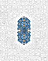 Elegant oriental blue pattern with background vector