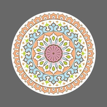 Circular arabesque patterns vector