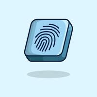 illustration of fingerprint scanning biometric Scalable format suitable for websites apps infographics and presentations vector