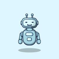 illustration of a friendly robot assistant with a modern and futuristic design Scalable format for websites apps presentations and educational content vector